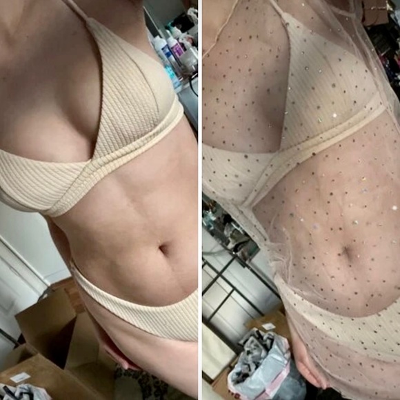 🌟Beige 3pack Bikini Swimsuit with Cover-up🌟 - Picture 12 of 16